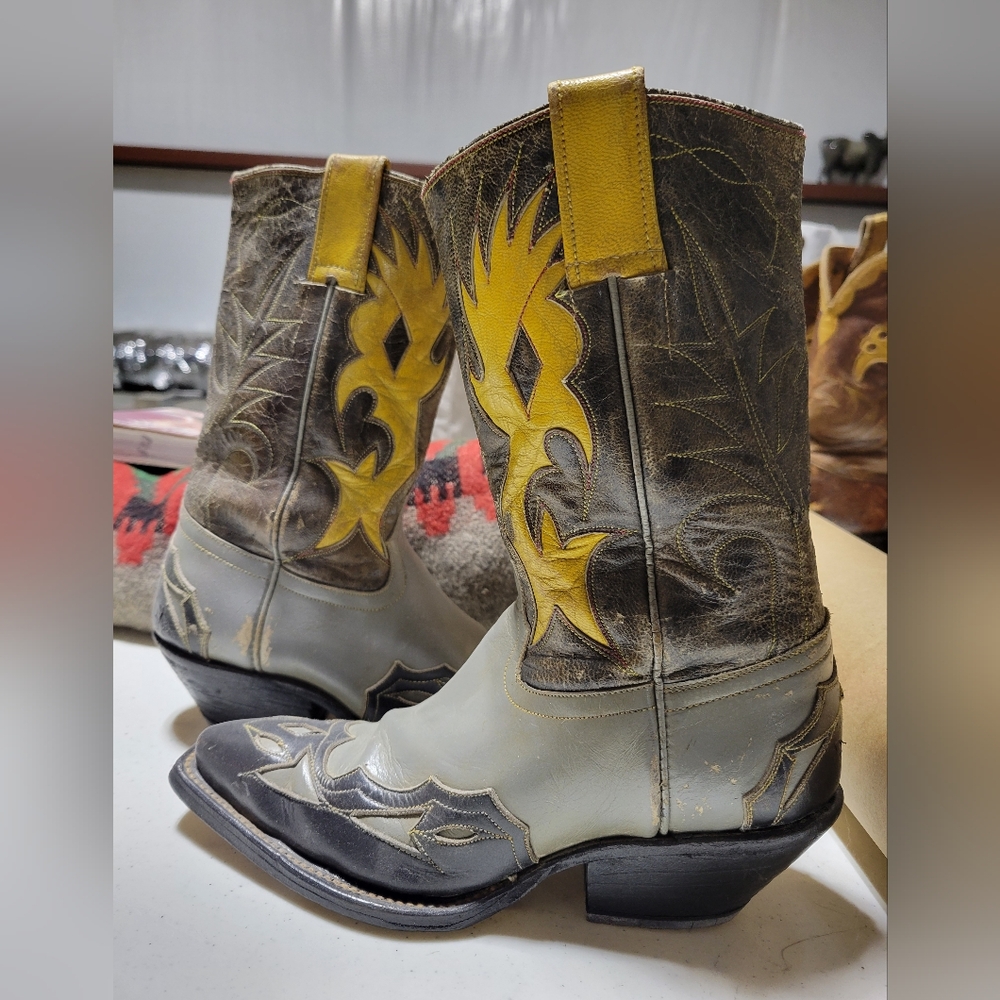 Vintage Custom Collectible Cowboy Inlay Boots